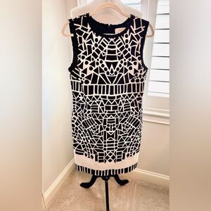 Nicole Miller Artelier Black and White Sleeveless Dress